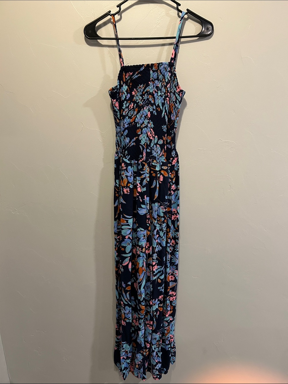 Maurices Floral Jumpsuit - Blue and Pink